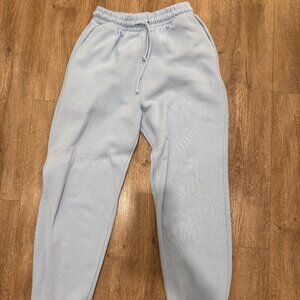 Zara Light Blue Jogger Sweatpants Elastic Waist Size S